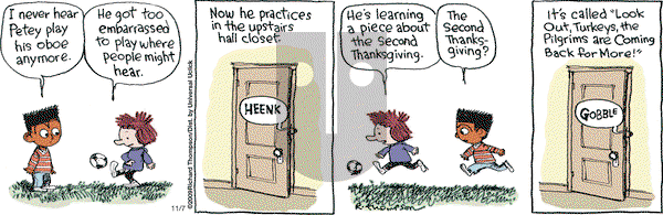 Cul de Sac on Friday November 7, 2014 Comic Strip