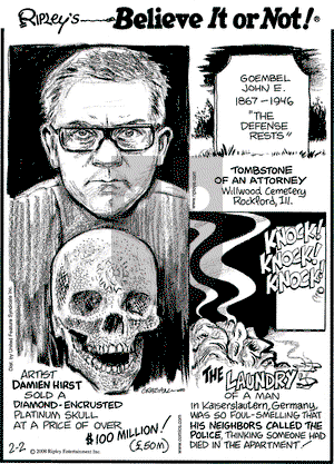 Ripley's Believe It or Not on Saturday February 2, 2008 Comic Strip