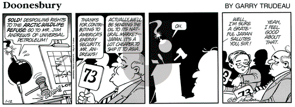 Doonesbury on Friday January 12, 1996 Comic Strip