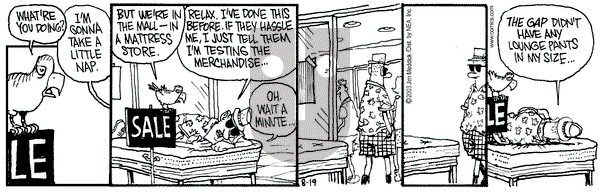 Monty on Tuesday August 19, 2003 Comic Strip