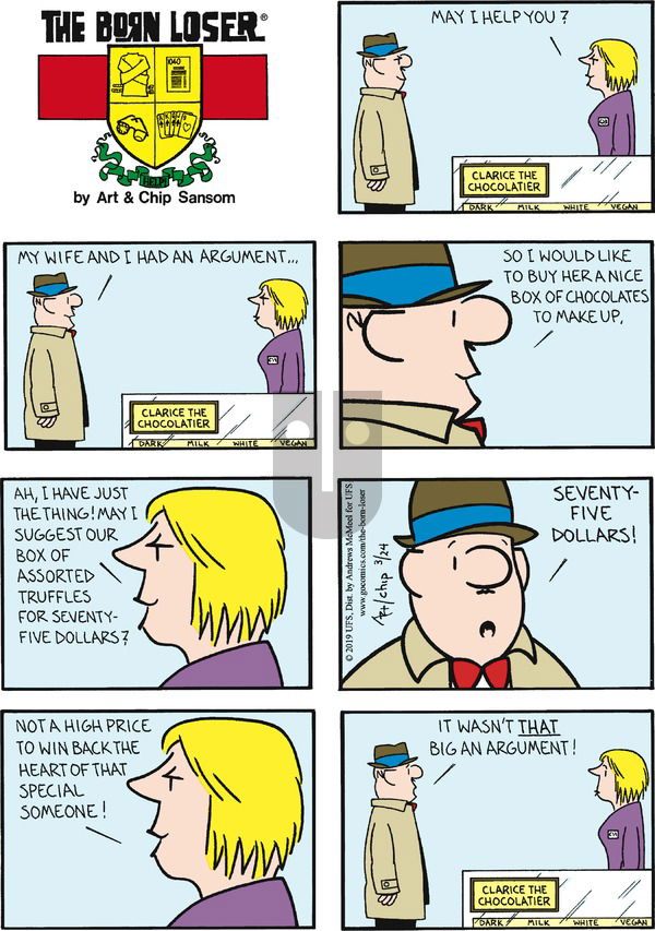 The Born Loser on Sunday March 24, 2019 Comic Strip
