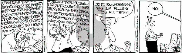 The Buckets on Friday August 17, 2001 Comic Strip