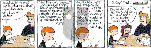 Cul de Sac on Saturday January 22, 2011 Comic Strip