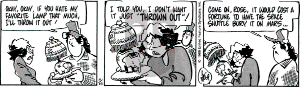 Rose is Rose on Wednesday November 23, 1988 Comic Strip