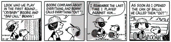 Peanuts on Thursday April 15, 1982 Comic Strip