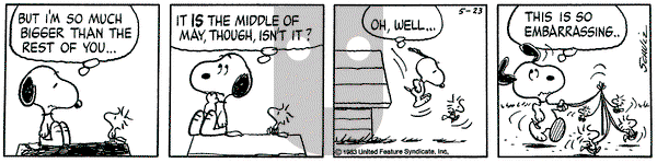 Peanuts on Monday May 23, 1983 Comic Strip