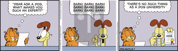 Garfield on Wednesday August 7, 2019 Comic Strip