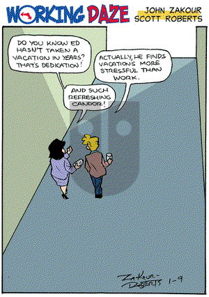 Working Daze - Monday January 9, 2017 Comic Strip