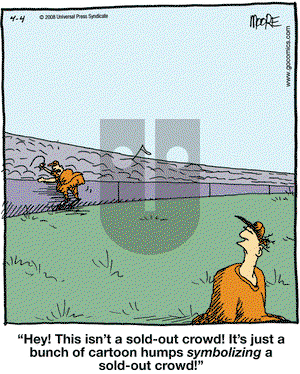 In the Bleachers on Friday April 4, 2008 Comic Strip