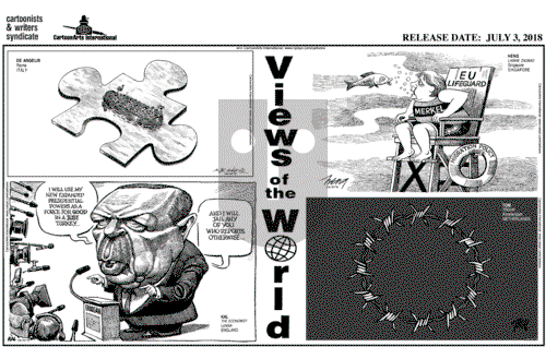 Views of the World on Tuesday July 3, 2018 Comic Strip