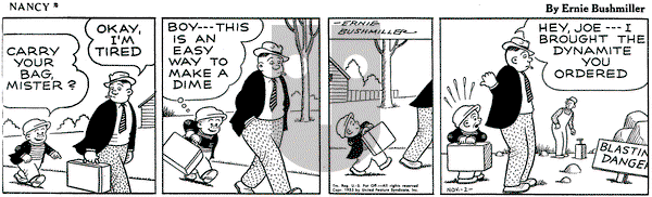 Nancy on Wednesday November 2, 1955 Comic Strip