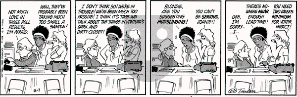 Doonesbury on Monday June 7, 1976 Comic Strip