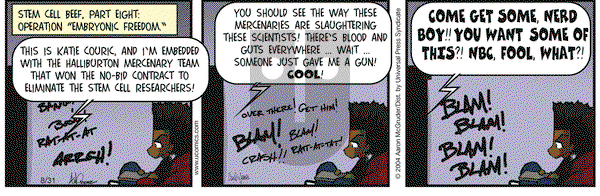 The Boondocks on Saturday September 4, 2004 Comic Strip