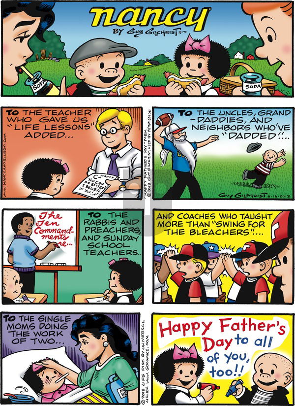 Nancy on Sunday June 16, 2013 Comic Strip