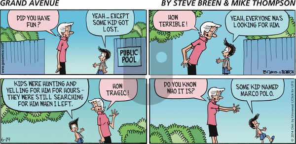 Grand Avenue on Sunday June 29, 2014 Comic Strip