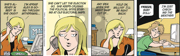 Doonesbury on Monday November 10, 2008 Comic Strip
