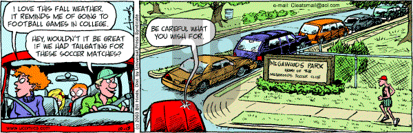 Cleats - Monday October 13, 2003 Comic Strip