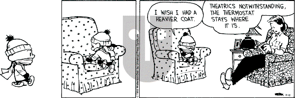 Calvin and Hobbes - Thursday November 11, 1993 Comic Strip