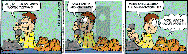 Garfield on Saturday July 23, 2011 Comic Strip