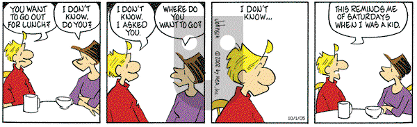 Arlo and Janis on Saturday October 1, 2005 Comic Strip