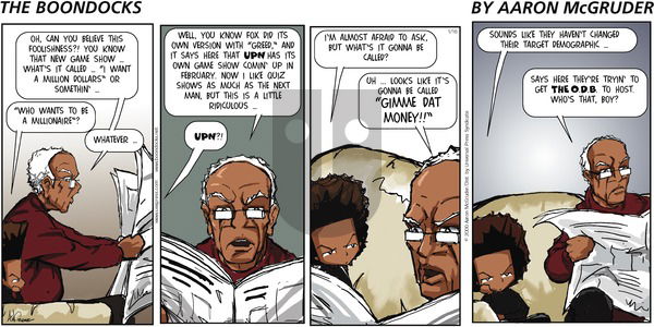 The Boondocks on Sunday January 16, 2000 Comic Strip