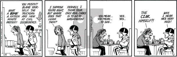 Doonesbury on Friday January 25, 1974 Comic Strip