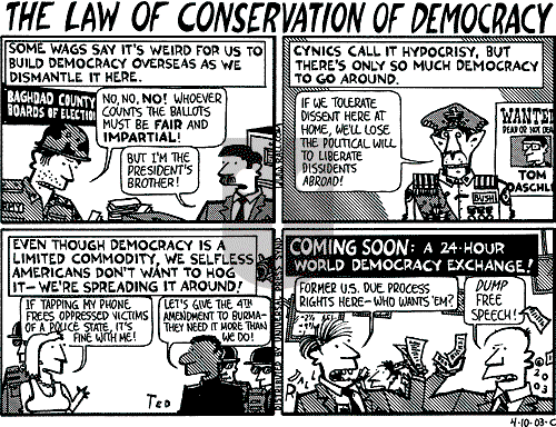 Ted Rall on Monday April 14, 2003 Comic Strip