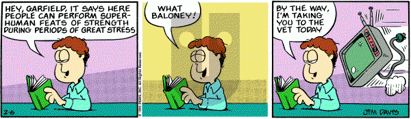 Garfield on Monday February 6, 1984 Comic Strip