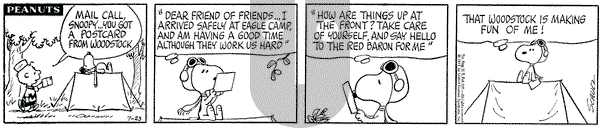Peanuts on Friday July 23, 1971 Comic Strip