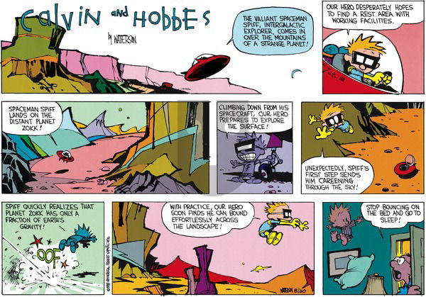 Calvin and Hobbes on Sunday October 16, 1988 Comic Strip