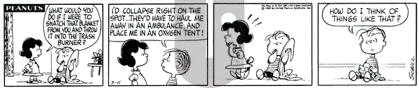 Peanuts on Thursday March 11, 1965 Comic Strip