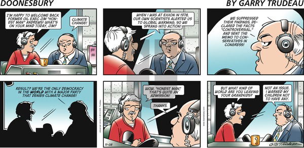 Doonesbury on Sunday November 8, 2015 Comic Strip