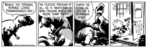 Calvin and Hobbes on Wednesday December 9, 1987 Comic Strip