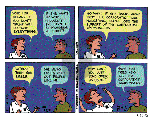 Ted Rall on Monday September 26, 2016 Comic Strip