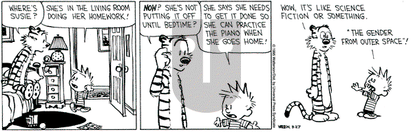 Calvin and Hobbes on Monday March 27, 1995 Comic Strip