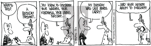 The Buckets on Wednesday November 12, 1997 Comic Strip