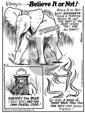 Ripley's Believe It or Not on Monday August 4, 1997 Comic Strip