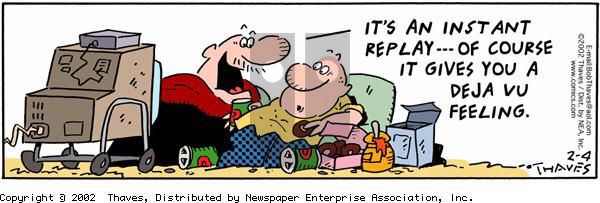 Frank and Ernest on Monday February 4, 2002 Comic Strip
