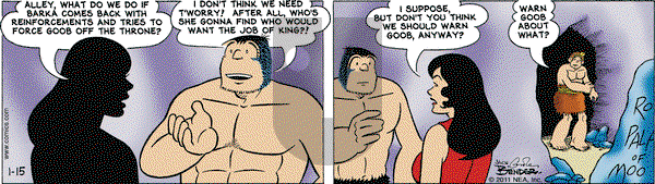 Alley Oop on Saturday January 15, 2011 Comic Strip