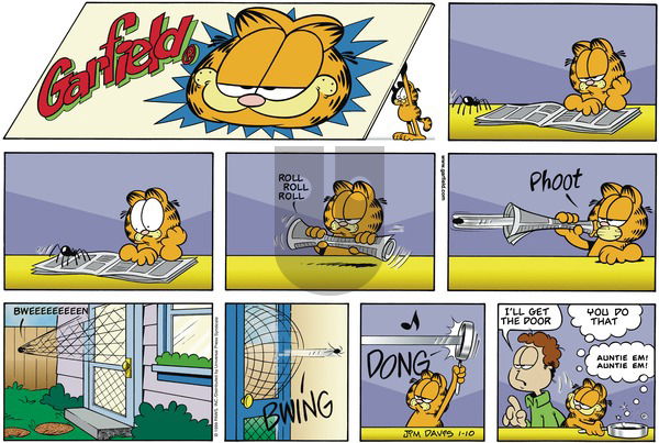 Garfield on Sunday January 10, 1999 Comic Strip