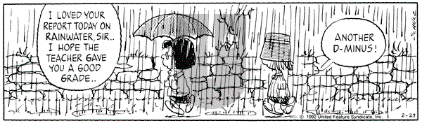 Peanuts on Thursday February 27, 1992 Comic Strip