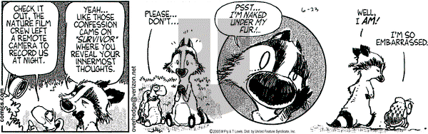 Over the Hedge on Thursday June 23, 2005 Comic Strip