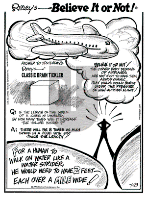 Ripley's Believe It or Not on Friday September 22, 2006 Comic Strip