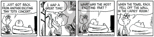 Peanuts on Thursday July 11, 1985 Comic Strip
