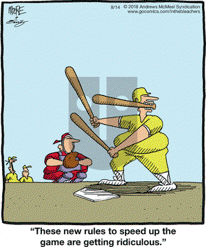 In the Bleachers on Tuesday August 14, 2018 Comic Strip