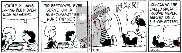 Peanuts on Friday March 12, 1993 Comic Strip