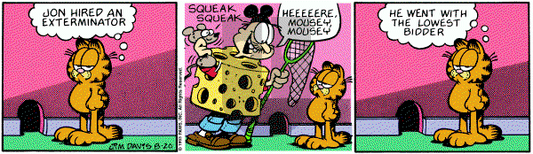 Garfield on Friday August 20, 1993 Comic Strip