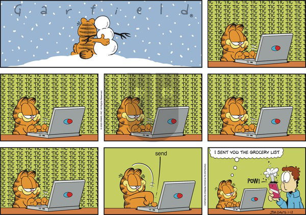 Garfield - Sunday January 12, 2025 Comic Strip