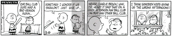 Peanuts on Wednesday October 22, 1969 Comic Strip