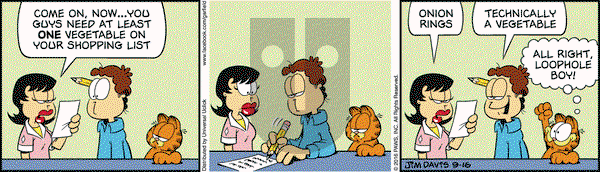 Garfield on Friday September 16, 2016 Comic Strip
